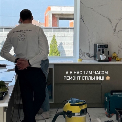 Акриловий камінь, акриловий камінь Ужгород, стільниця з акрилового каменю, акриловастільниця, акрилова мийка, ремонт стільниці, реставрація стільниці, Acrylicstonestudio